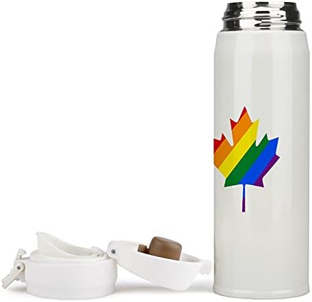 LGBT Canadá Pride Stainless Stone Isoled Water Bottle Coffee Caneca Copa de chá para caminhada de ciclismo esportivo