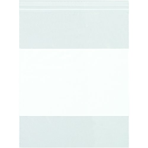 Marca parceira marca ppb3952 bloco branco reclosável 2 mil bolsas poli, 4 x 8, limpo