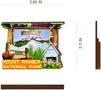 Mount Rainier Parque Nacional Washington EUA ímã de madeira 3D ímãs de geladeira Decorações de lembranças colecionáveis ​​artesanato