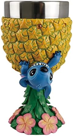 Estatueta de cálice de abacaxi da Enesco Disney Stitch, 7,09 polegadas