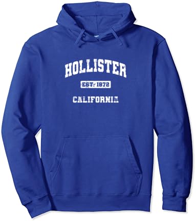 Hollister California CA CA Vintage State Athletic Style Pullover Hoodie