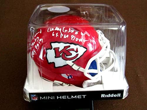 Curley Culp Kansas City Chiefs HOF Stat assinou Mini Riddell Capacete PSA/DNA - Capacetes NFL autografados