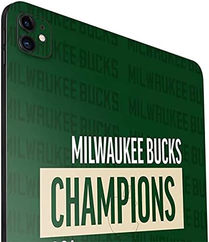Skinit Decalk Tablet Skin Compatível com iPad Pro 12.9in - NBA Milwaukee Bucks 2021, oficialmente licenciado, Design de Campeões