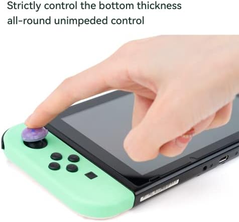 Geekshare fofo luminoso silicone joycon tampa de aperto de polegar, capa de joystick compatível com nintendo switch/OLED/switch