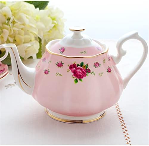 ZLXDP Pink Bottom Rose Hado Tea Cup Copo Elegante Cerâmica Tarde Conjunto de chá em casa Conjunto de chá Presentes