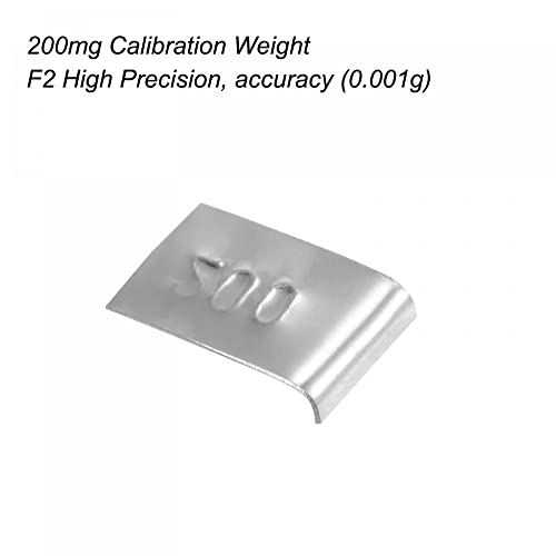 Uxcell Calibração Peso 200mg F2 Precision Stainless Stone Gram Peso para recarregar escalas e medidas digitais de
