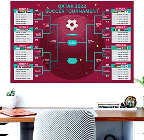Conheça -me Qatar 2022 Poster de parede de parede da Copa do Futebol Mundial - Torneio Mundial Poster de Garda de Muralha