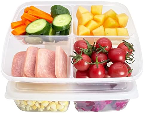 TETEBAK BENTO CAIXO - BEAÇÃO DE BENTO REUSO DE 4 COMPARTAÇÕES BENTO PARA ESCOLA, TRABALHO E VIAGENS, RECIMENTOS DE PREPAÇÃO DE