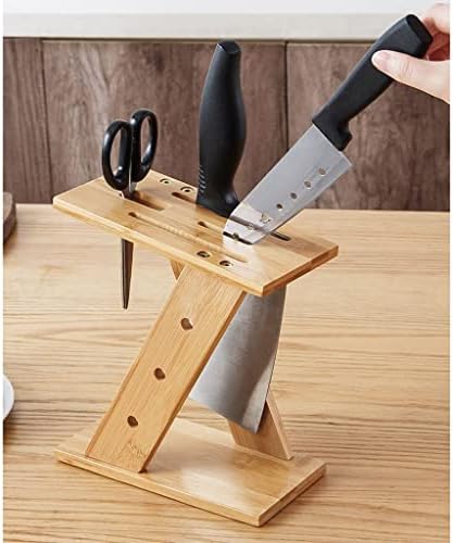 Razzum Knife Utensil Holder Multifuncional Soldador de faca Bamboo Cruz Kitchen Kitchen Solter Simples House Housedge Storage Rack