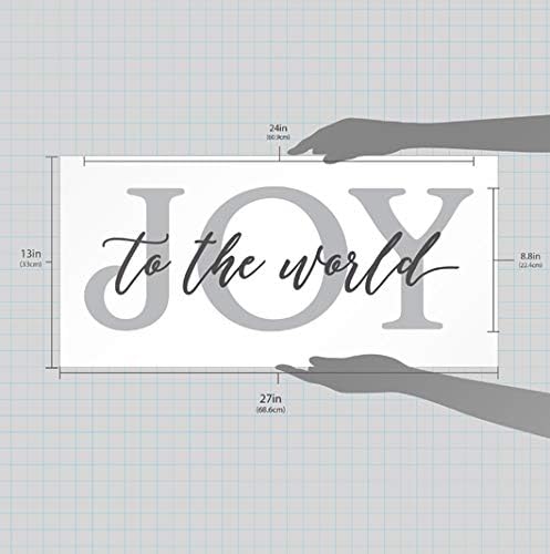 Joy to the World Stêncil - 2 Parte - por Studior12 | Modelo Mylar reutilizável | Use para pintar sinais de madeira - paredes