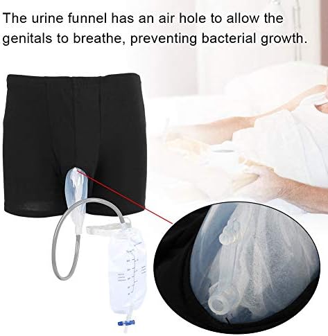 Sacos de urina vestíveis Pontas de xixi, sistema de mictório à prova de vazamento com sacos de coleção, urina de viagem reutilizável portátil calças coletando calças