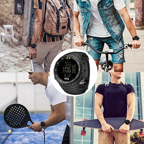 Esportes digitais masculinos de Palada relógios táticos à prova d'água com relógio de luz de fundo LED para homens