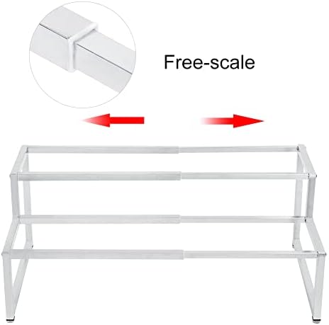 Multifuncional 35-60cm retrátil de dois camadas Jam Pottador de aço inoxidável stand leve e portátil fácil de usar