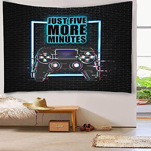 Gaming Tapestry Gaming Room Decor Parede pendurado apenas mais cinco minutos