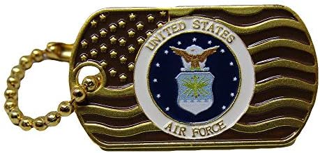 MWS pacote de 3 Estados Unidos da Força Aperitária da Bandeira Dourada Tampa de lapela/cadeia de chaves