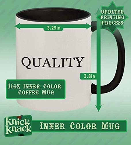 Presentes de Knick Knack Dumpage - 11oz Hashtag Ceramic Colored Handle and Inside Coffee Cup Cup, preto