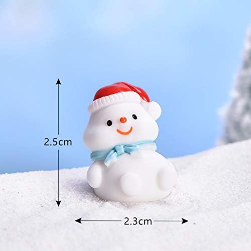 5565SZ Mini Ornamentos de Natal Resina Papai Noel Claus Snowman Bell Box Caixa