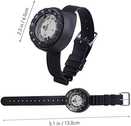 Besportble 1pc Compass Dive Compass subaquático Compass por mergulhar relógio de pulseira Ferramentas de bolso de