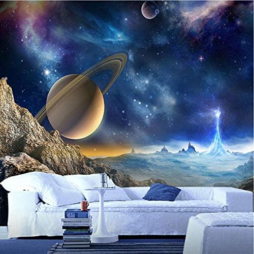 Foto Papel de parede 3D Estéreo Cosmico Planet Mural Pano da parede Sala de estar infantil Cenário Caso-cenário Cobertura de parede Decoração de casa-350x250cm