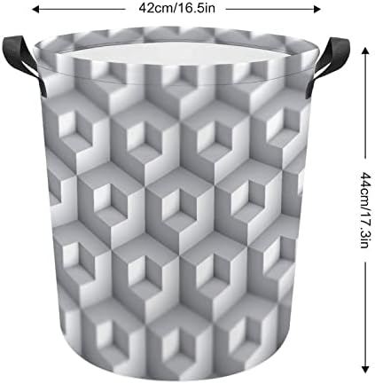 Prata branca hexagon grande cesta de armazenamento redondo cesto de revestimento impermeável Bin lavanderia cesto para