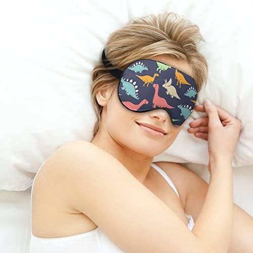 Adorável dinossauro, amor máscaras macias com cinta ajustável confortável, confortável para dormir