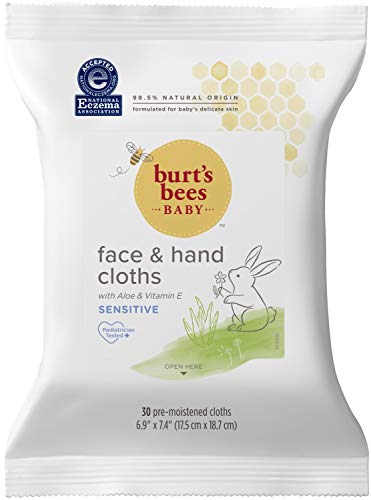 Abelhas de Burt, rosto e panos de mão, lenços de limpeza sem perfume - 30 lenços