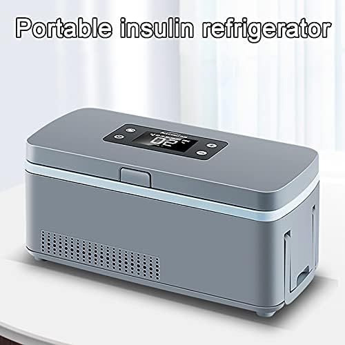 Caixa de resfriamento de insulina Caixa refrigerada de insulina, 2-8 ℃ Termostato Reefer Reefer de insulina portátil Caixa
