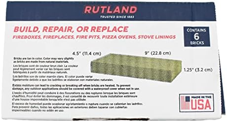 Rutland Products Fire Brick, 6 contagem, pacote de 1