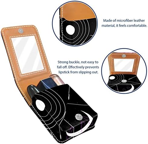 Bolsa de batom de batom de maquiagem de oryuekan com espelho portátil de armazenamento portátil de armazenamento de armazenamento Lip