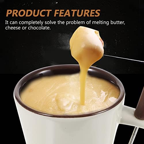 Hemotão 1 Conjunto de queijo cerâmico que quente mais que aquece a tigela de chocolate com panela de fondue para derreter