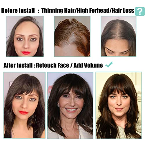 Toppers de cabelo Morichy para mulheres cabelos humanos reais com cupistas de cabelo ralos pedaços de cabelo para mulheres com franja perucas