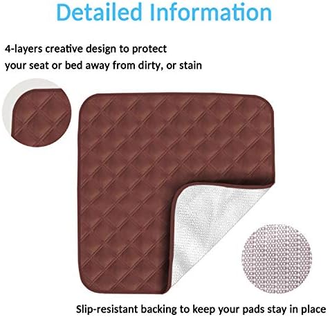 Sgerste 2 Pack Ultra Washable Seat Pad para incontinência - idosos, adultos, crianças ou proteção contra calcinha, Proteção
