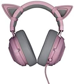 Razer Kitty Ears para fones de ouvido Kraken: Compatível com Kraken 2019, Kraken TE fones de ouvido - STRRAPS AJUSTÁVEL - Construção resistente à água - Pink de quartzo