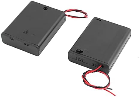 NOVO LON0167 2 PCS ON/OFF SWITCH 2 fios Bateria Batterel Box Tampa W para 3 x 1,5V AA Bateria (2 Stück On/Off - Schalter 2 Drähte
