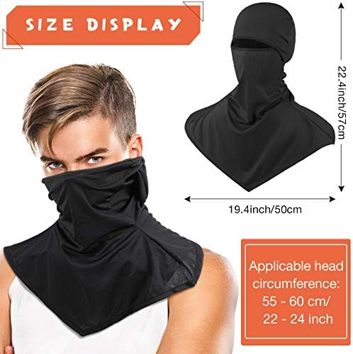 6 peças Balaclava Máscara facial Tampa de seda respirável Capas de pescoço comprido para homens Mulheres esportes ao ar livre