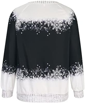 Camisola de Natal feio para mulheres Fall Fashion 2022 Fairisle tops casuais camisas de manga longa soltas de goleta de tripulação