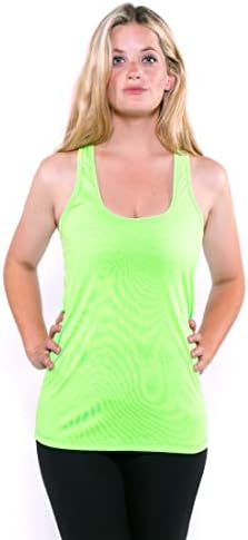 Marika Women's Activewear Singlet Tank Tankout Shirt, Lime-A-Rita, M