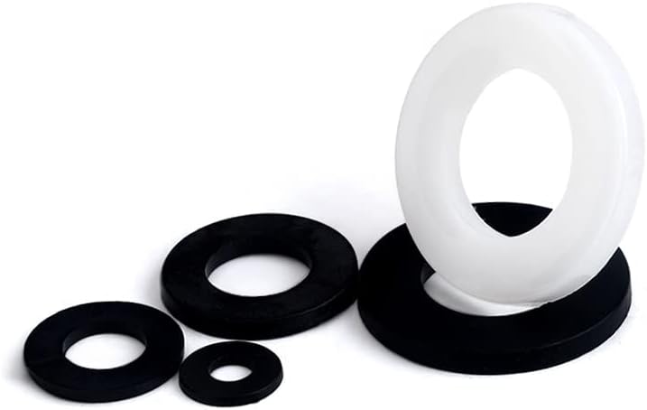 10/50pcs preto branco plástico nylon arruelas planas selos de isolamento espaçador veda de borracha anel o anel m2 m2.5