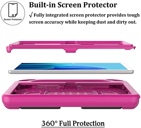 Tirin Caso para Samsung Galaxy Tab A7 10,4 polegadas 2020/2022, Galaxy Tab A7 Caso infantil, protetor de protetor de tela embutido