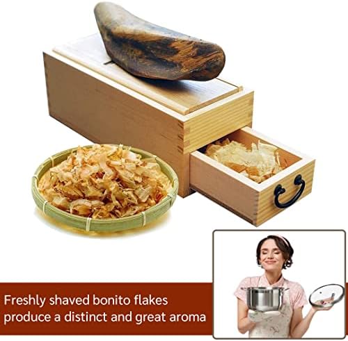 Tikusan seco Bonito Katsuobushi Shaver Box and Acessory 3 Conjunto, martelo, toalha de mão, vedações não deslizantes