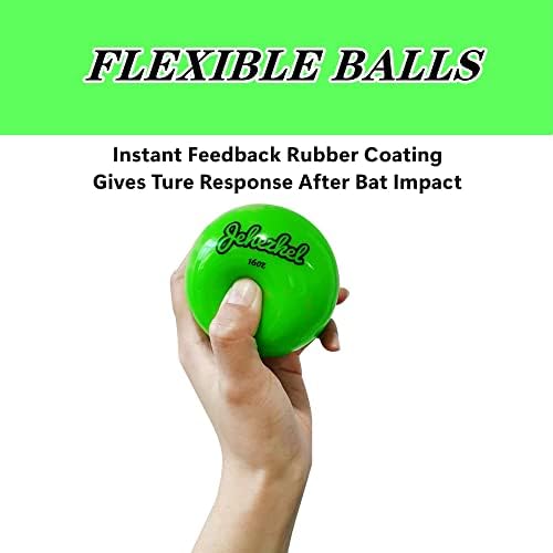Bolas ponderadas por Jehezkel para beisebol e softball - 9 pacote 1lb Prática de bola pesada para rebatidas, atingir e arremessar,