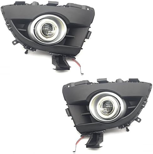 Auptech LED DRL Angel Eyes Lens Fog Lights Cover de pára-choque de nevoeiro exato para 2008 2009 2010 Mazda 5