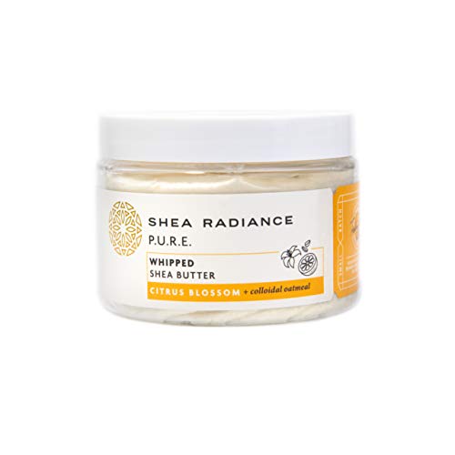 Shea Radiance chicoteou manteiga de karité com aveia coloidal - misturado com aveia que é calmo e hidratante Óleo de