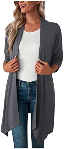 Cokuera feminina moda Moda Cardigan Solid Color Casca