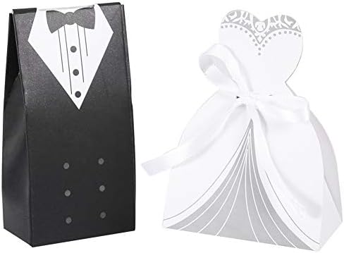 Nikou Bride Groom Candy Box, elegante caixa de presente romântica para decoração de presente de festa de casamento