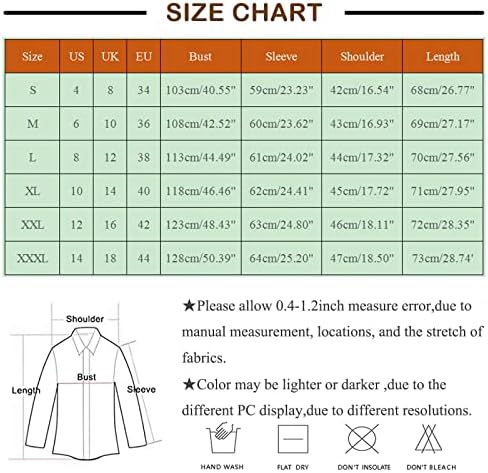 Camisas para baixo para mulheres do FARRARN, outono feminino e botão de inverno, impressão de coração, suéter irregular de manga longa