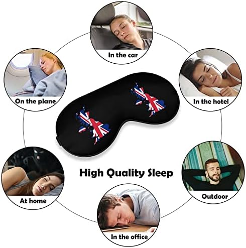 Mapas de bandeira de birtish tampa de máscara de olho macio sombreamento eficaz conforto máscara de sono com alça elástica