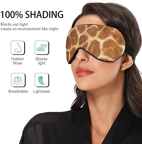 Máscara de olho do sono unissex Funny-3D-Giraffe-Animal Night Sleeping Mask