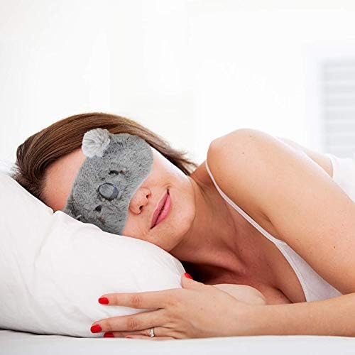 2 pacote máscara de sono animal fofa para meninas macus macus fofo panda coala máscara de sono cegos máscara capa para mulheres meninas viagens noite noite dormindo