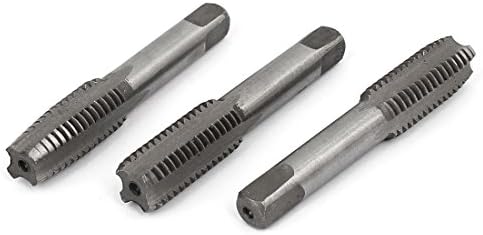 Aexit M12 x Torpes de 1,75 mm redondo haste 4 flautas tubo de tubo de diminuição da mão de mão Torneira Tap 3pcs